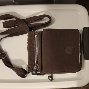 Kipling cross body brown purse
